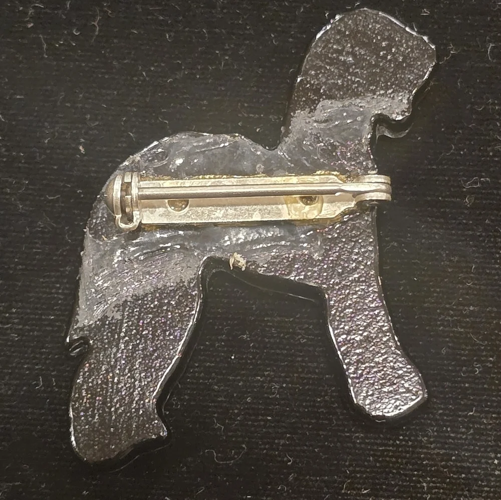 Dichroic Fused Glass Artisan Made  Horse Pony Animal Pin Brooch